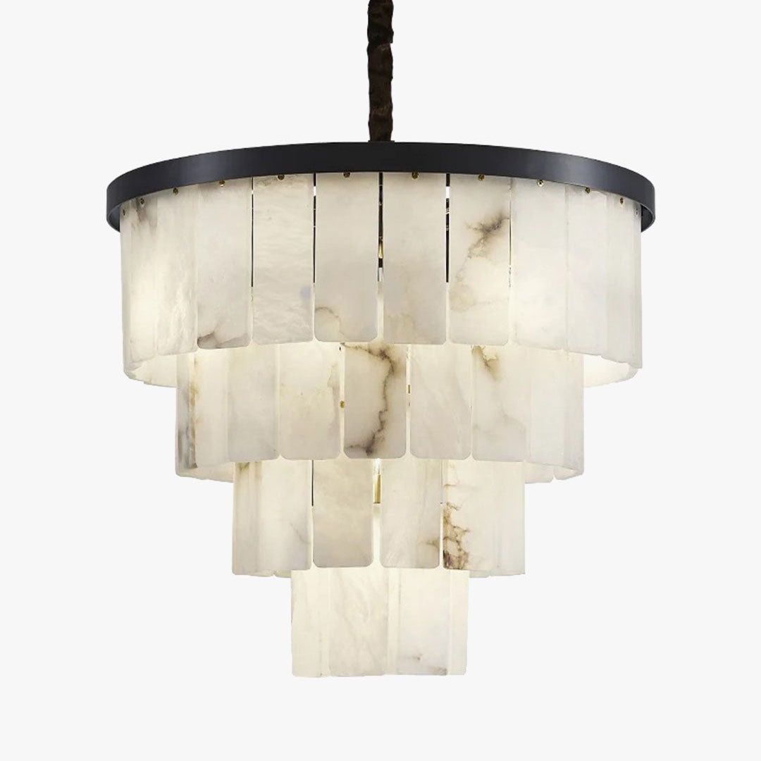 Antizer Modern Tiered Alabaster Chandelier