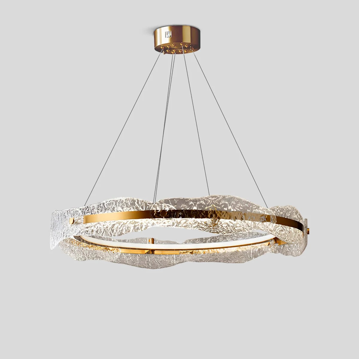 Antizer Water Pattern Glass Chandelier for Living Room