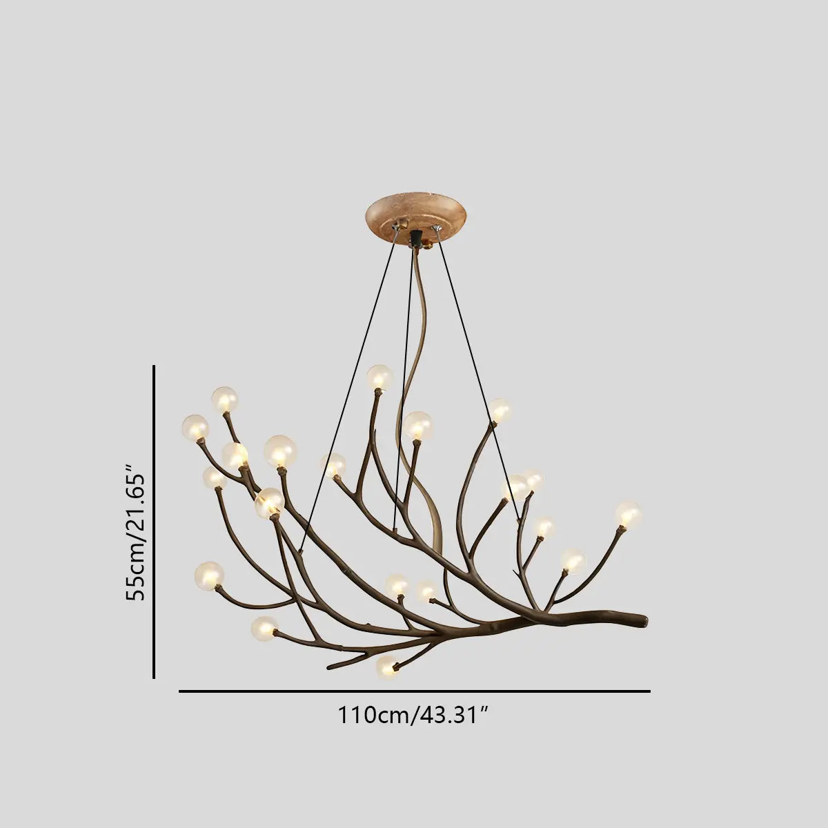 Antizer Arvore Branch Glass Chandelier for Dining Room