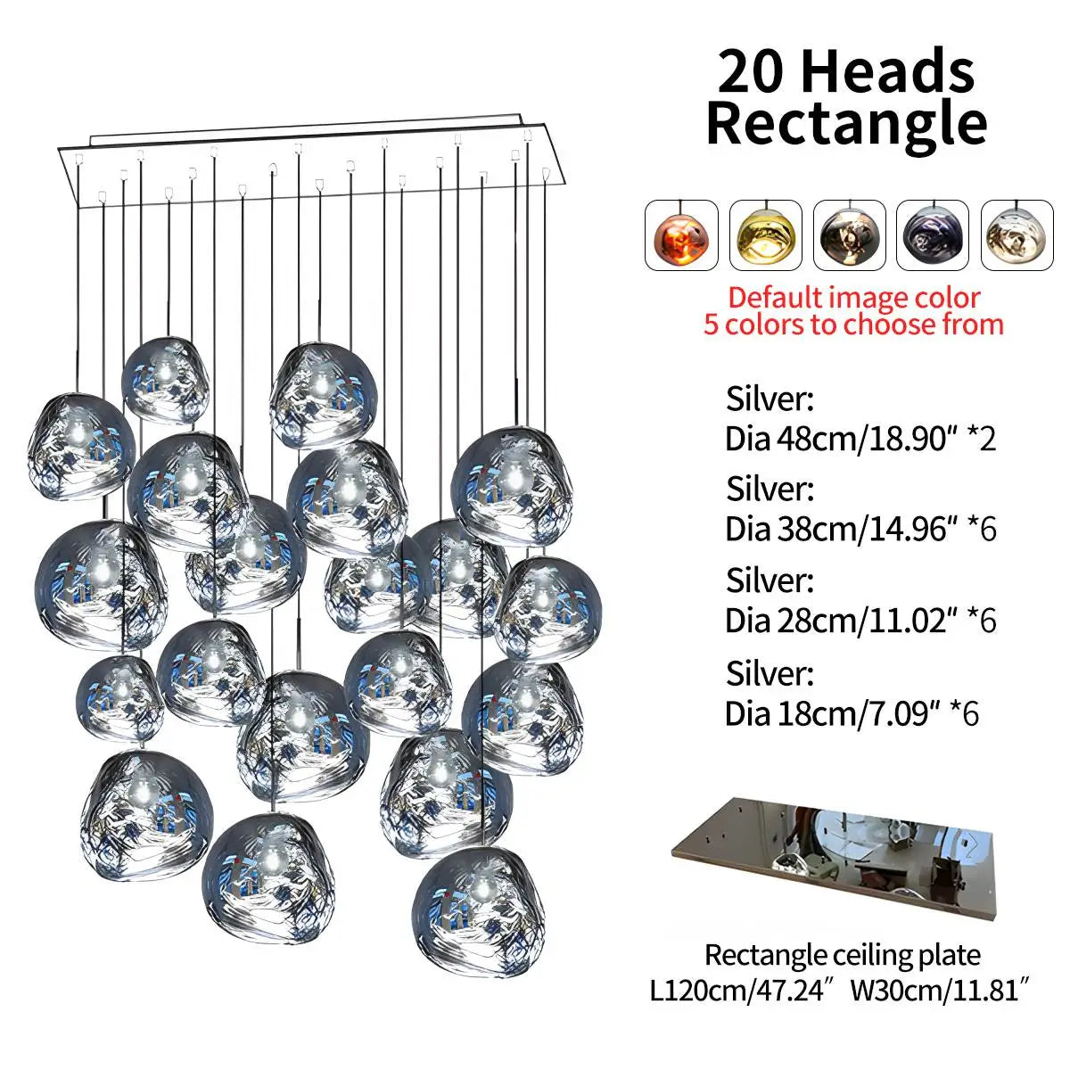 Antizer Large Lava Chandelier Customization