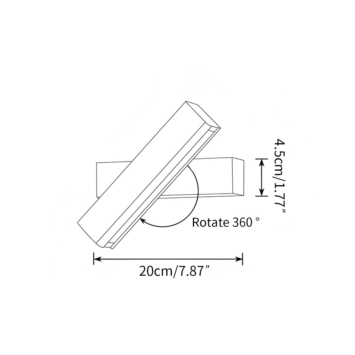 Antizer Adjustable Bar Wall Sconce for Bedroom