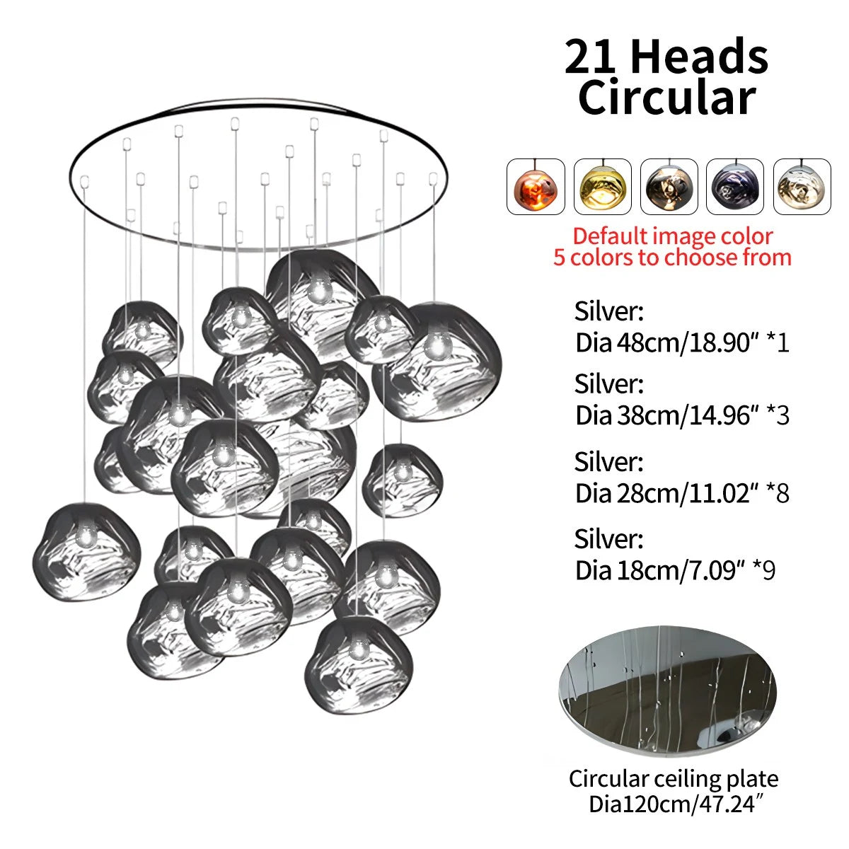 Antizer Large Lava Chandelier Customization