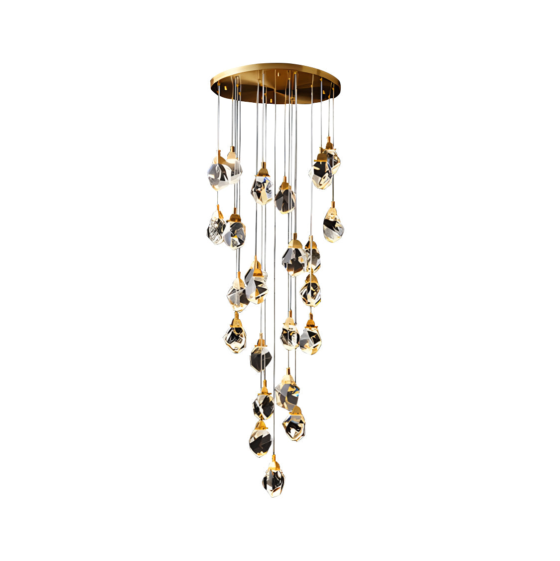 Rock Crystal Rain Chandelier