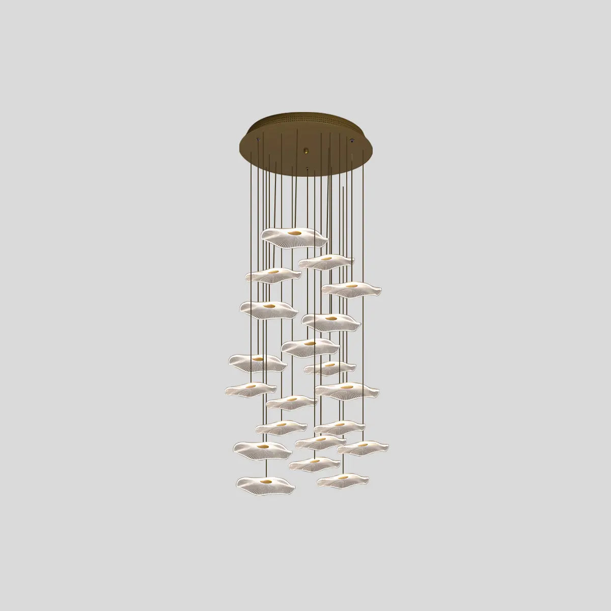 Antizer Rotasu Lotus Leaf Staircase Chandelier