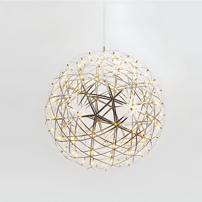 Antizer Silver Spark Ball Pendant Light Modern Hanging Light