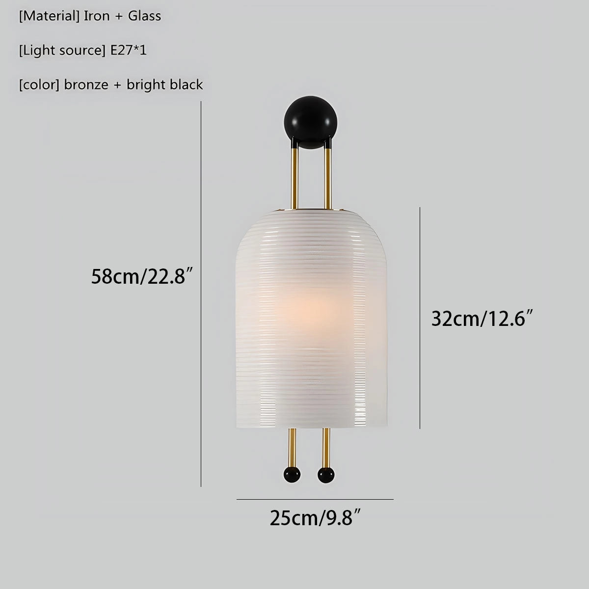 Nordic Simple Glass Wall Lamp