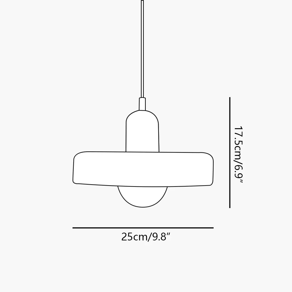 Antizer Modern Bauhaus Glass Pendant Light