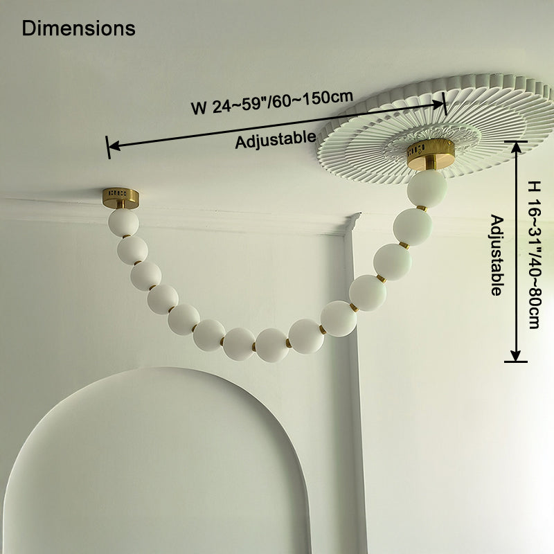 Antizer Luxury Pearl Necklace Chandelier