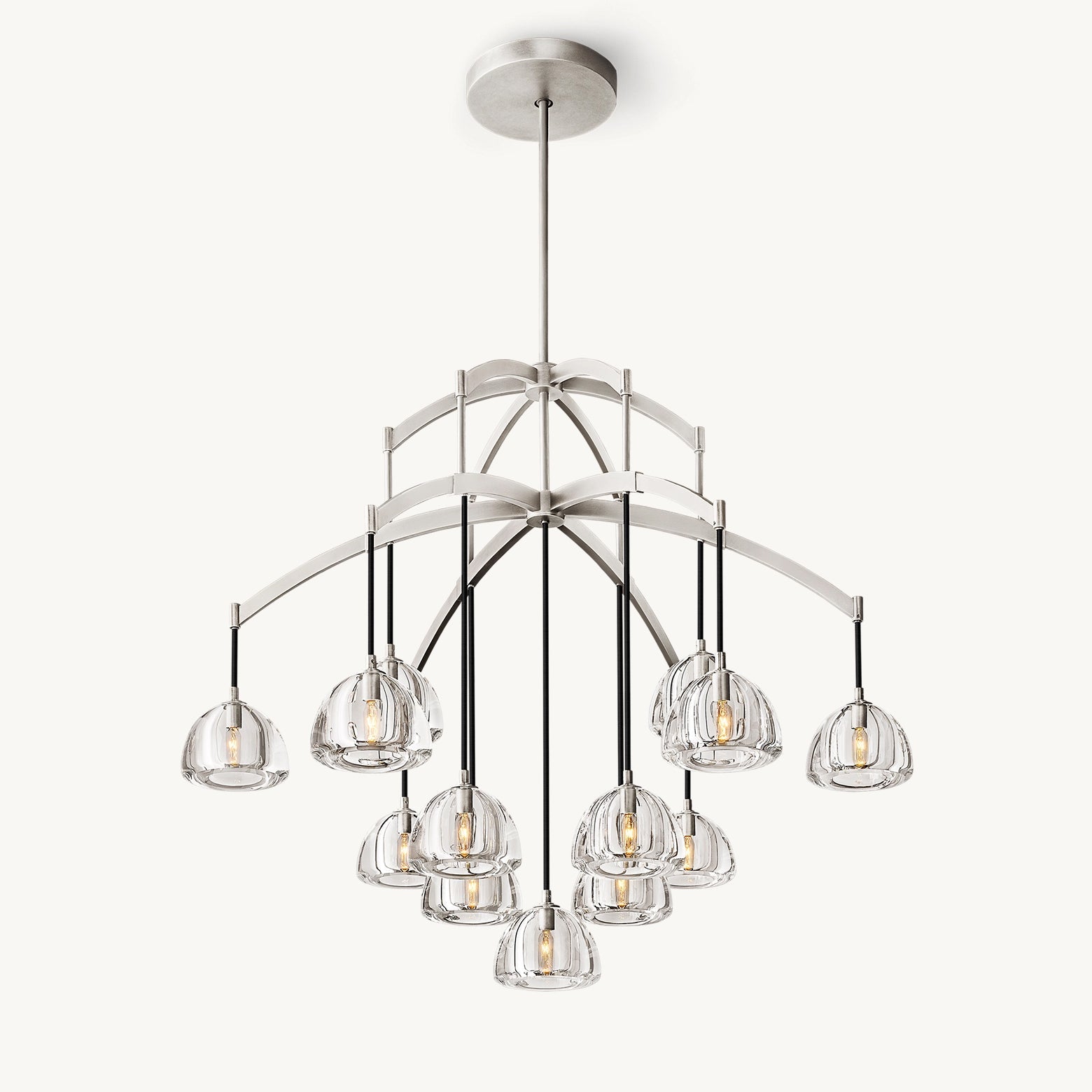 Antizer Modern Branch Hemisphere Round Glass Chandelier