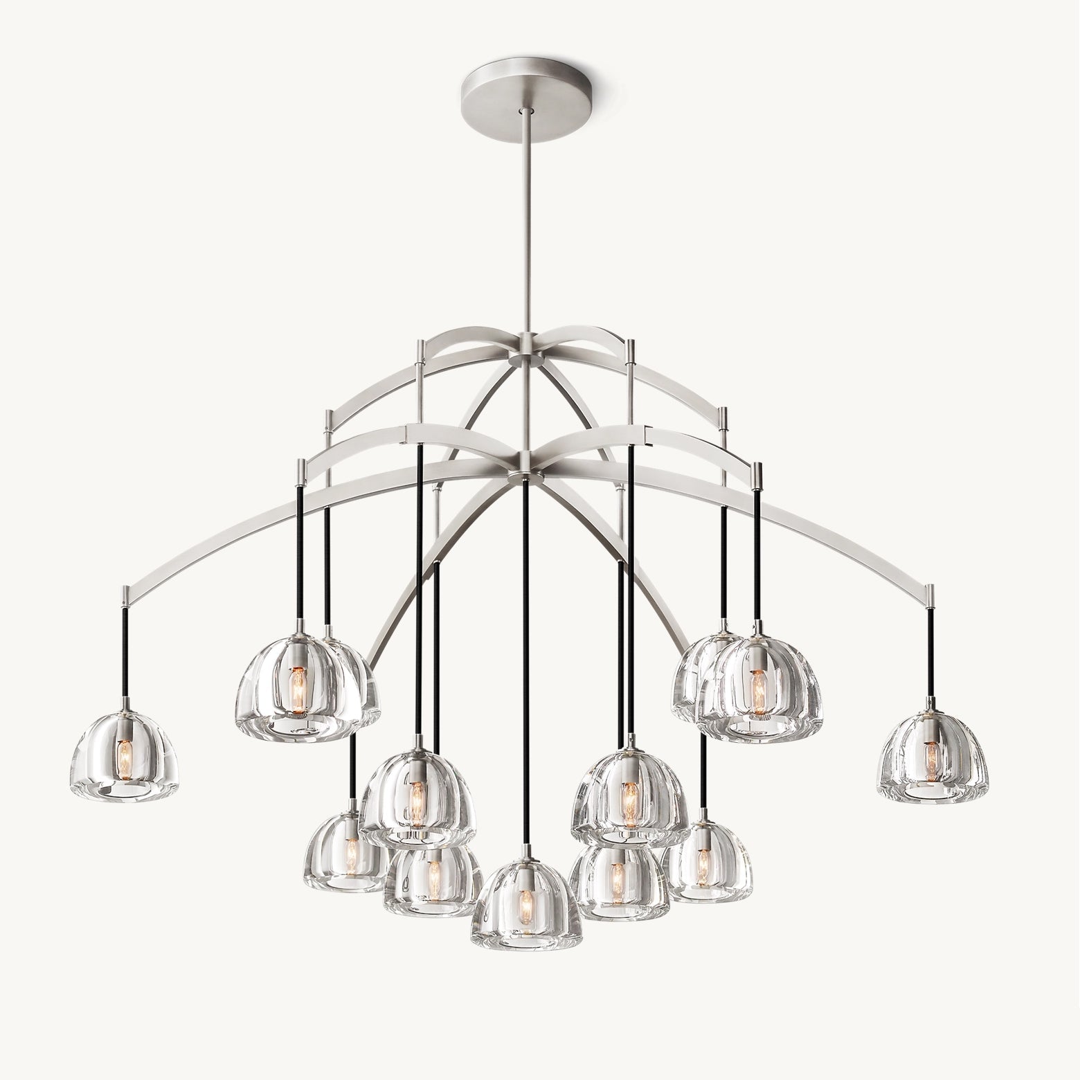 Antizer Modern Branch Hemisphere Round Glass Chandelier