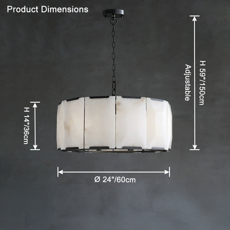 Antizer Modern Round Alabaster Chandelier