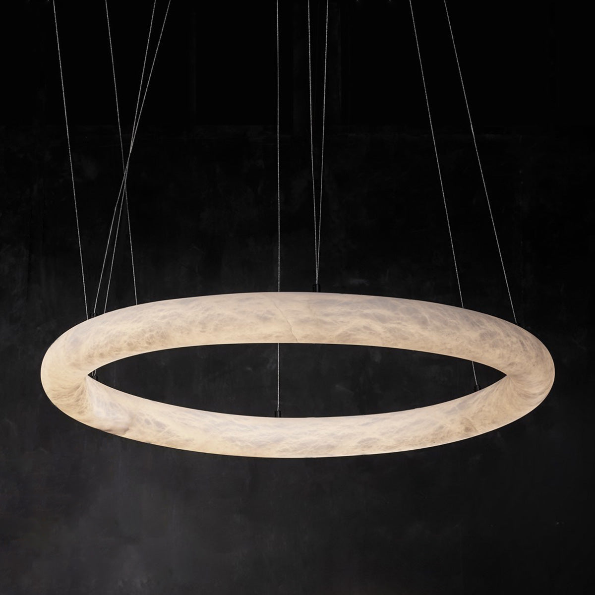 Antizer Modern Alabaster Circle LED Chandelier