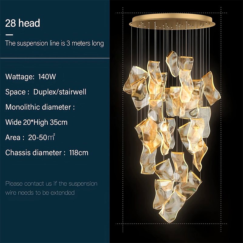 Light Luxury Art Large Pendant Lights