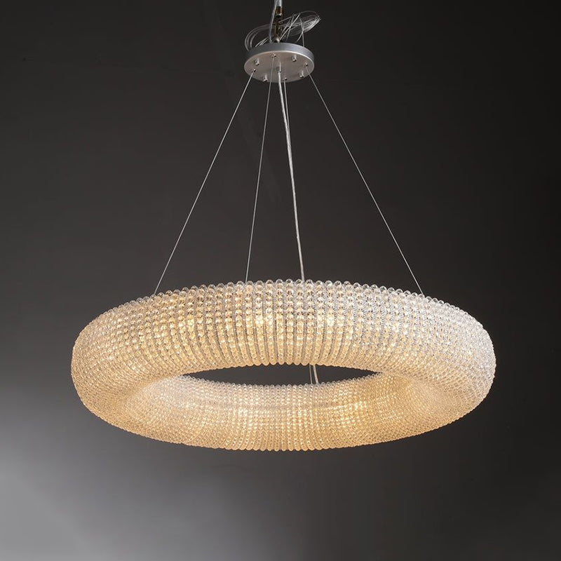 Antizer Luxury Art Halo Crystal Chandelier