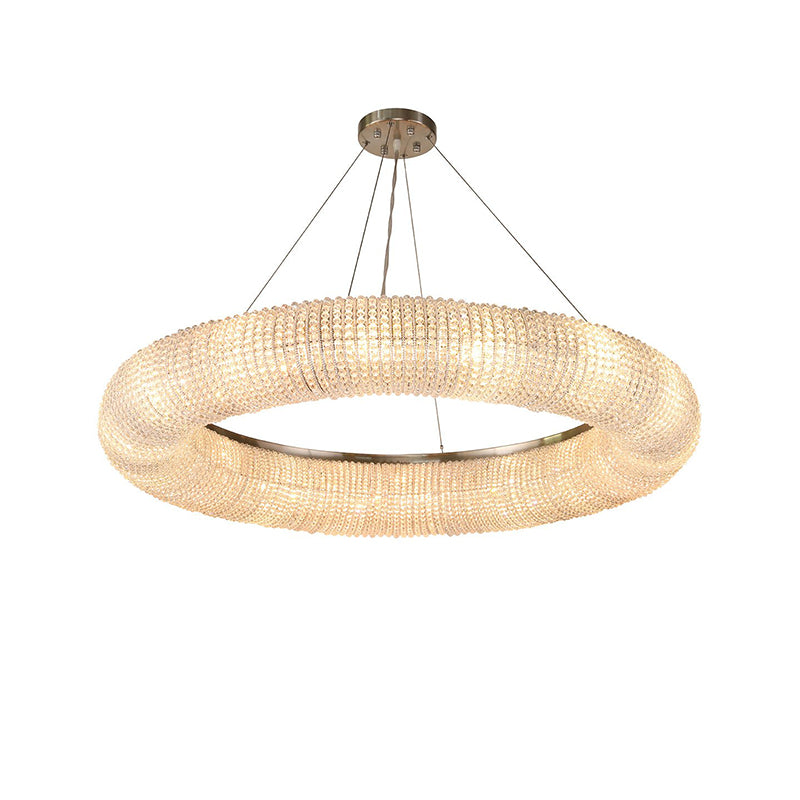 Antizer Luxury Art Halo Crystal Chandelier