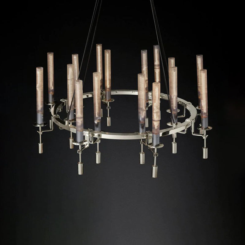 Antizer Candelabra Circular Glass Tube Chandelier