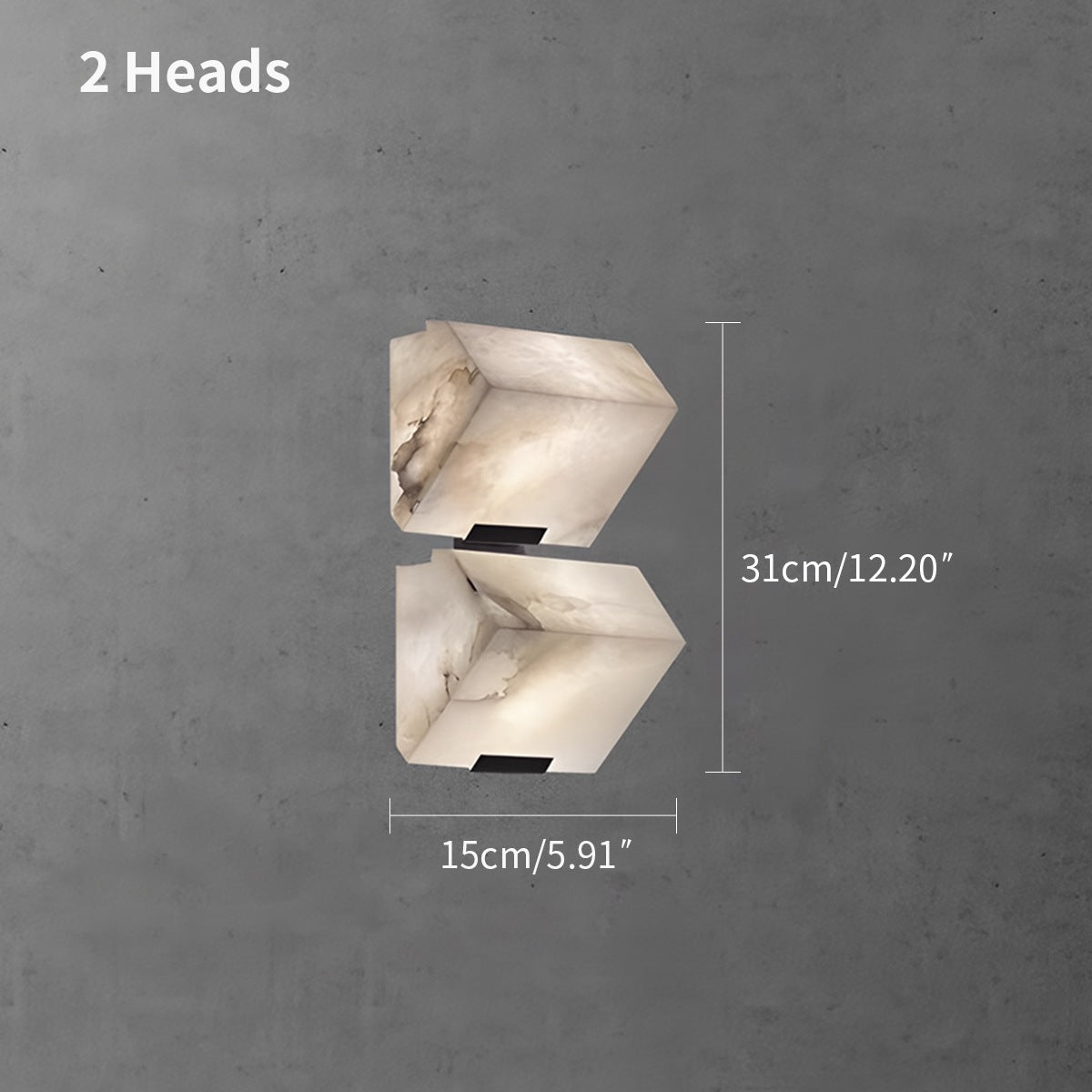 Antizer Triple Sloping Block Spanish Alabaster Wall Sconce