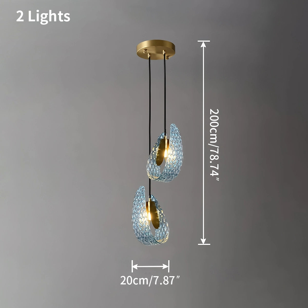 Antizer Peacock Blue Art Glass Chandelier for Dining Room