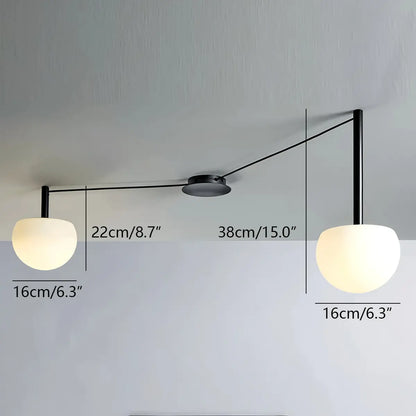 Antizer Custom Frosted Glass Globe Ceiling Light