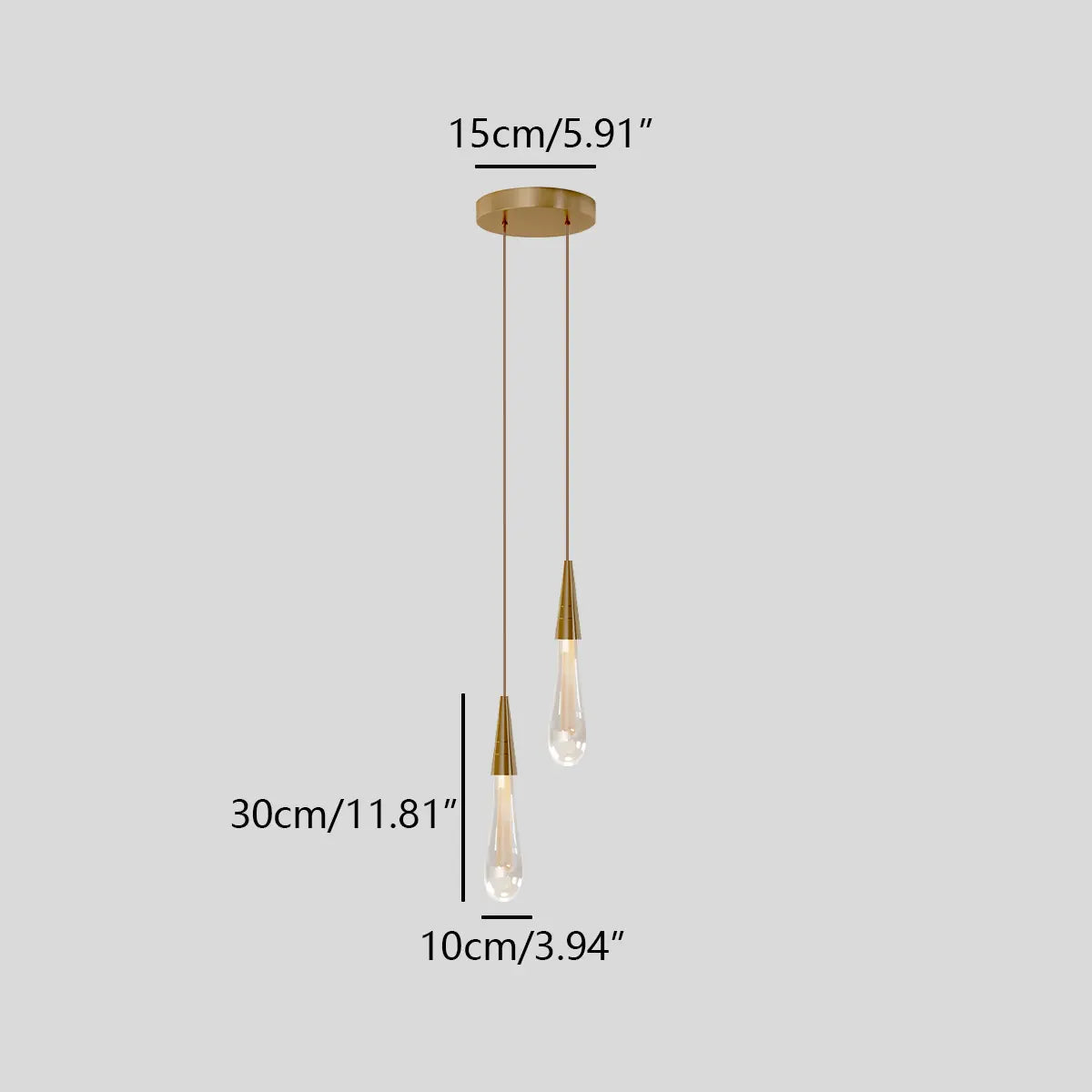 Antizer Drop Crystal Chrome Pendant Light for Bedroom