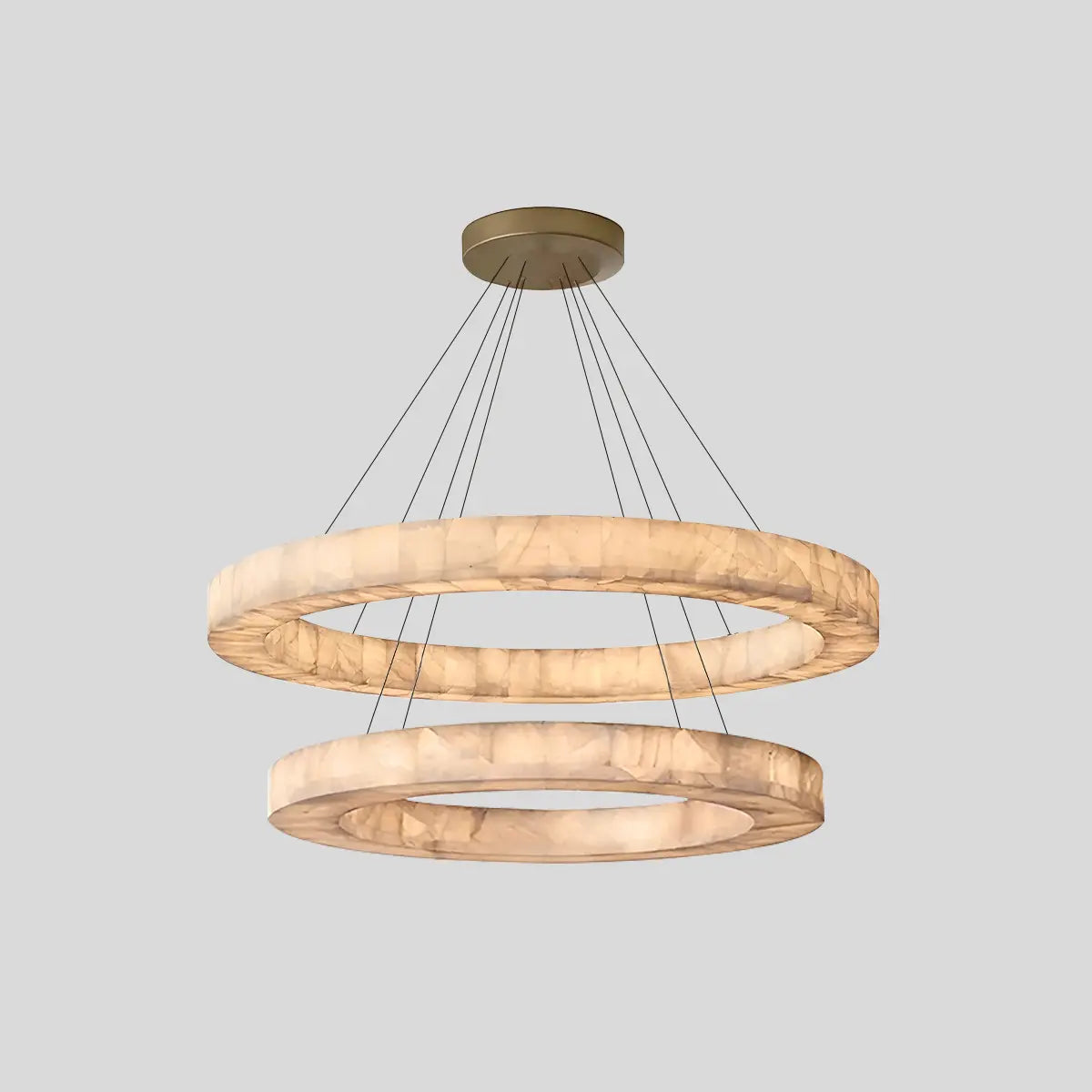 Antizer Teva Round Spanish Alabaster Chandelier for Living Room