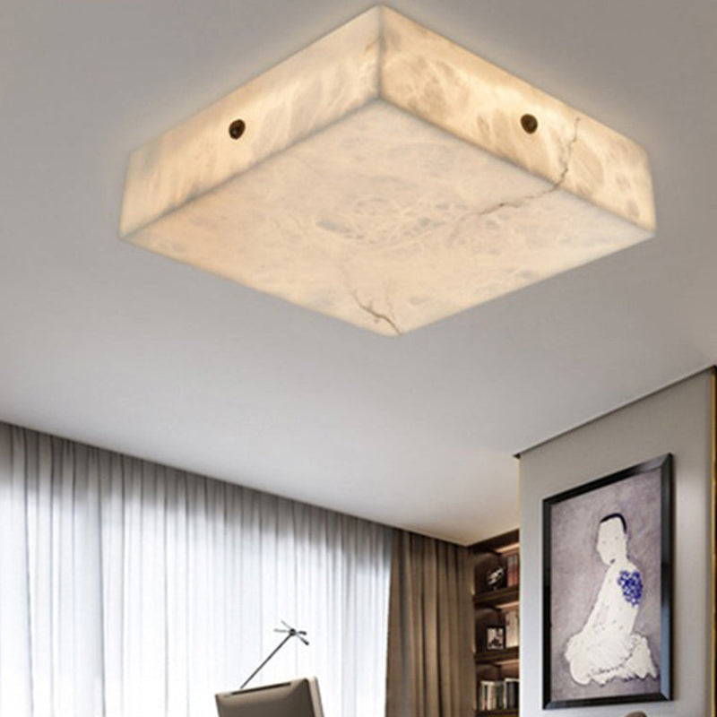 Antizer Minimalist Alabaster Square Ceiling Light