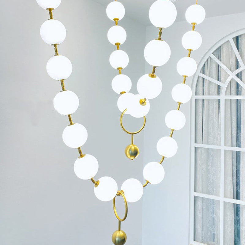 Antizer Art Deco V-Pearl Adjustable Chandelier
