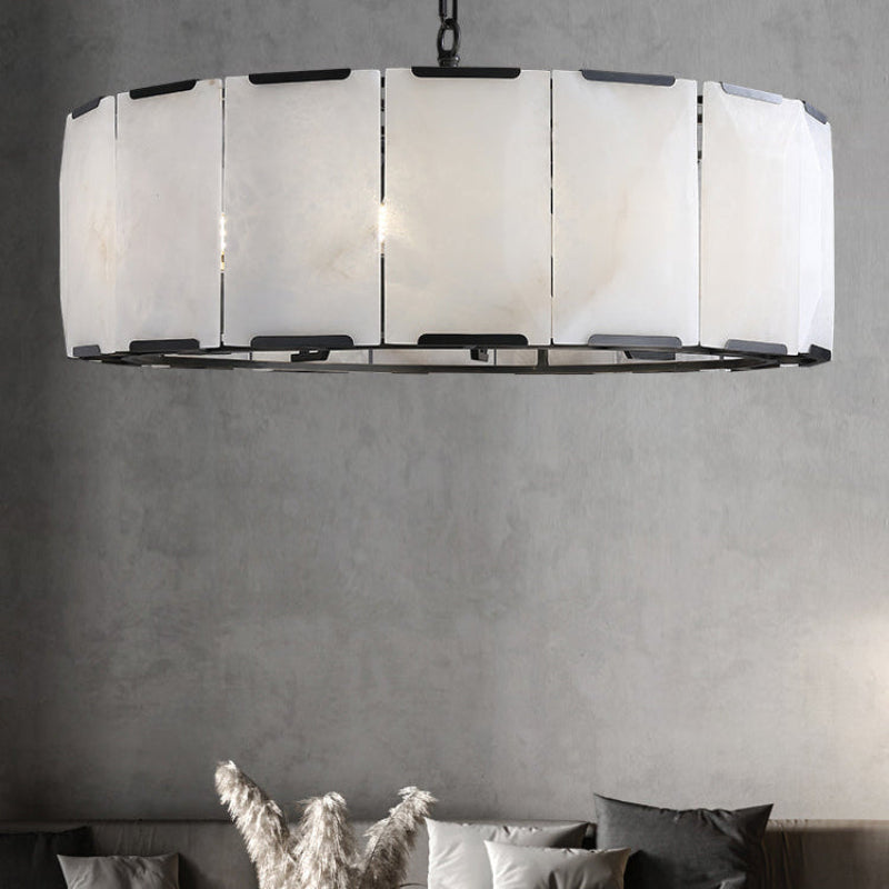 Antizer Modern Round Alabaster Chandelier