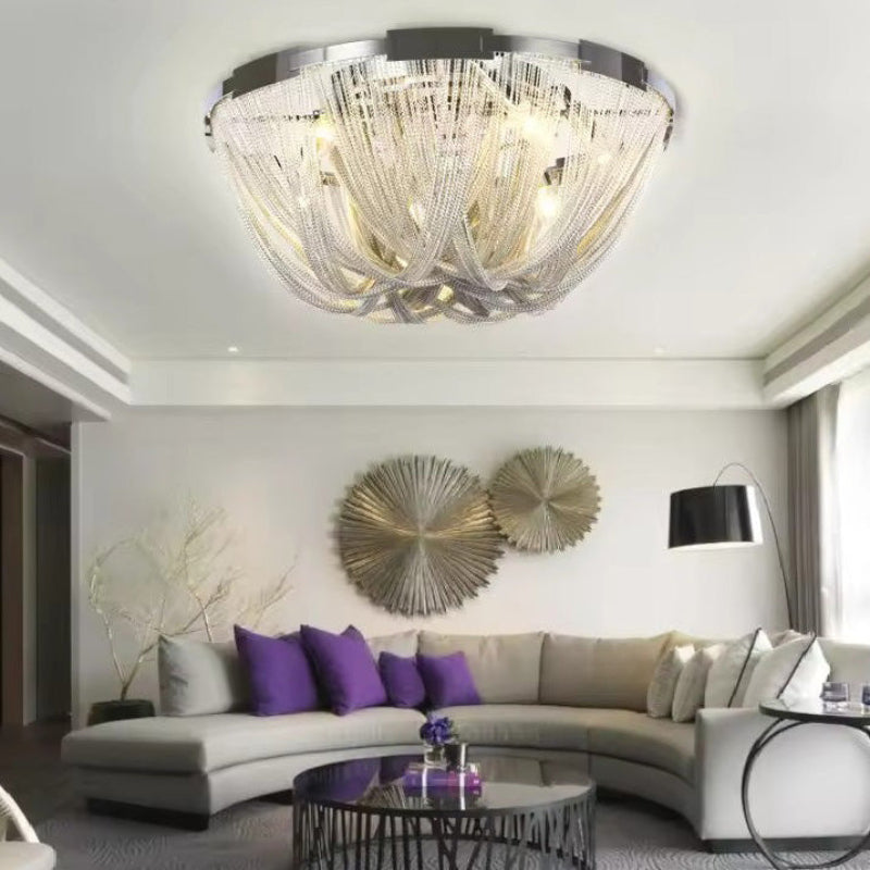 Antizer Luxury Chain Tassel Ceiling Light