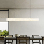 Antizer Minimalist Alabaster Tube Linear Pendant Light