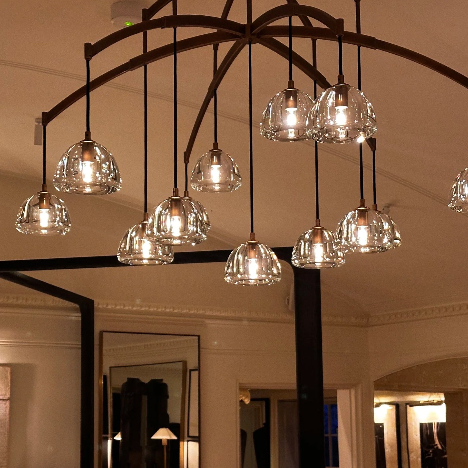 Antizer Modern Branch Hemisphere Round Glass Chandelier
