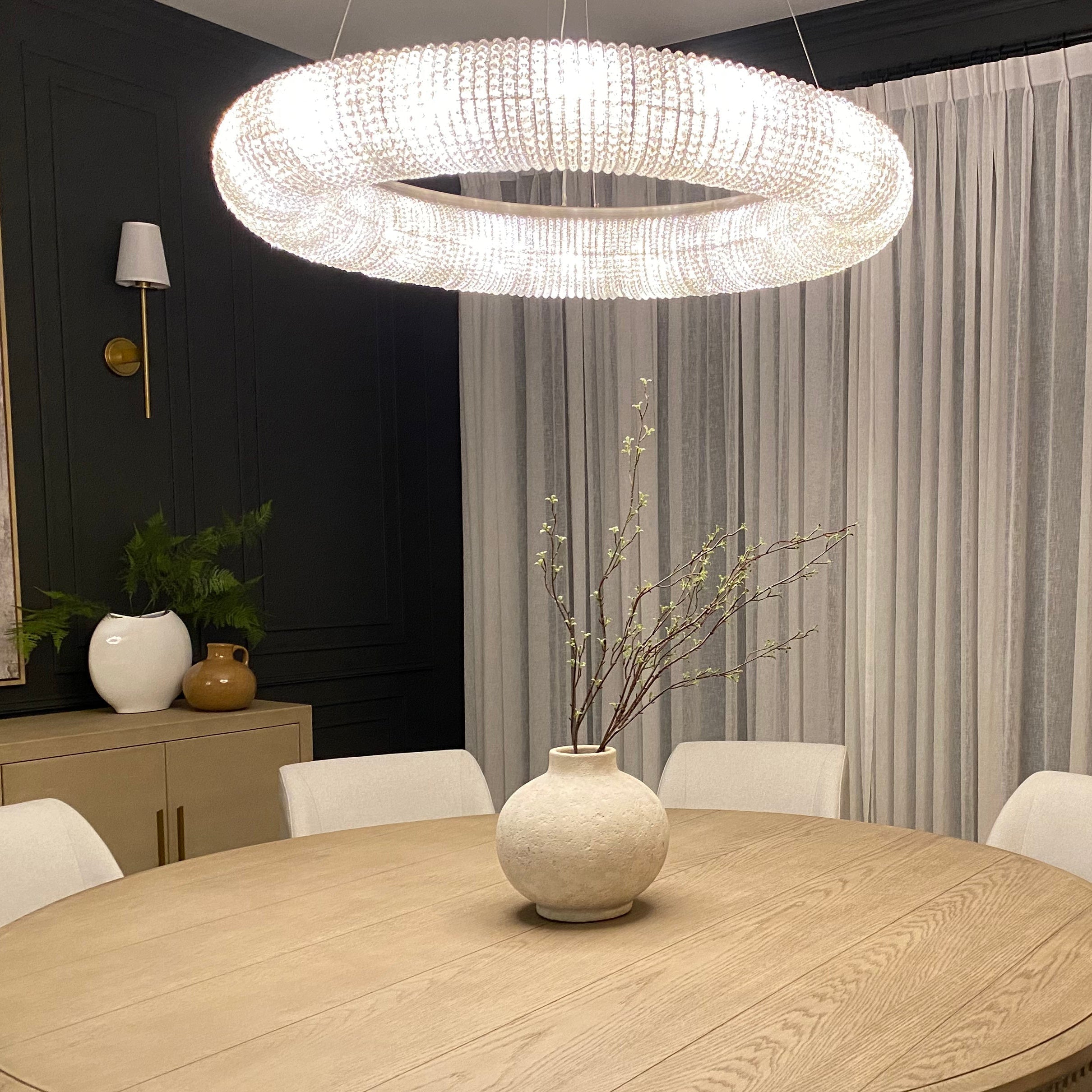Antizer Luxury Art Halo Crystal Chandelier