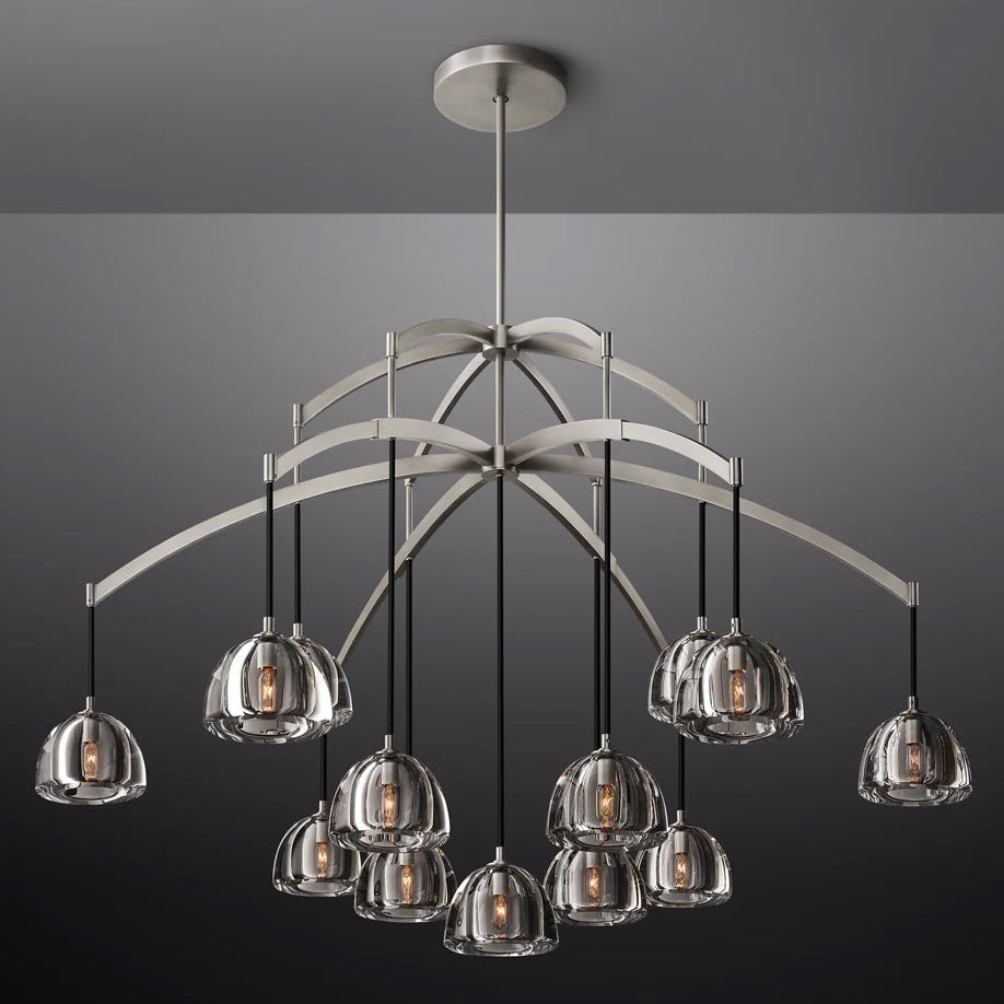 Antizer Modern Branch Hemisphere Round Glass Chandelier