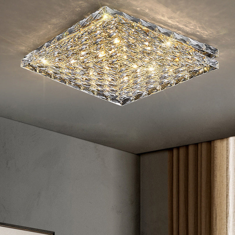 Antizer Modern Rectangle Crystal Ceiling Light