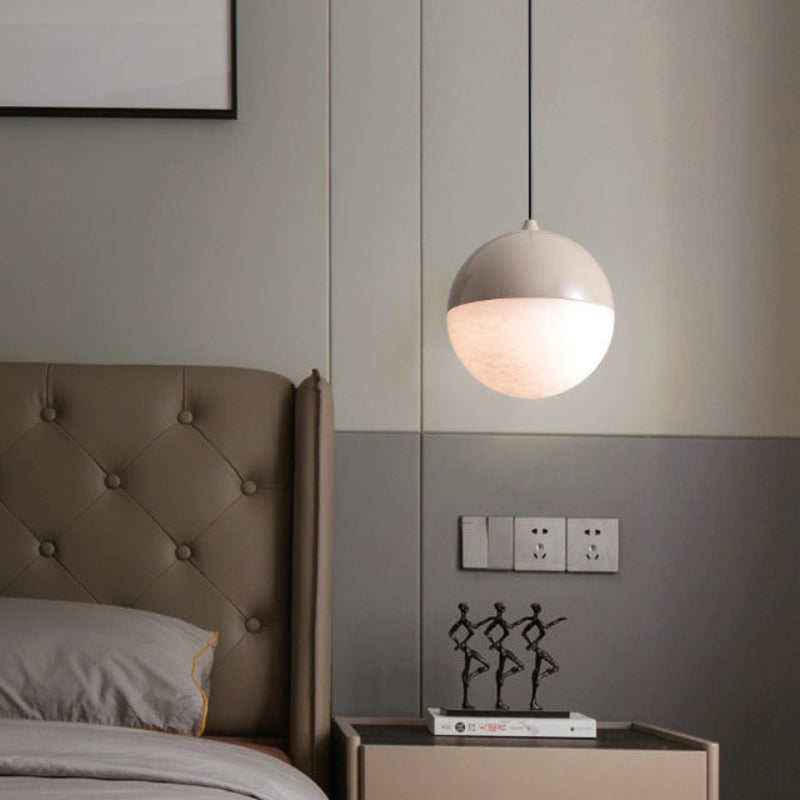 Antizer Modern Alabaster Globe Pendant Light