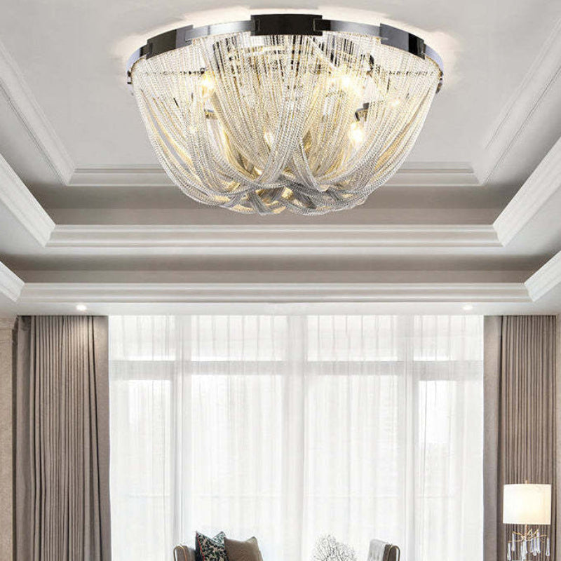 Antizer Luxury Chain Tassel Ceiling Light