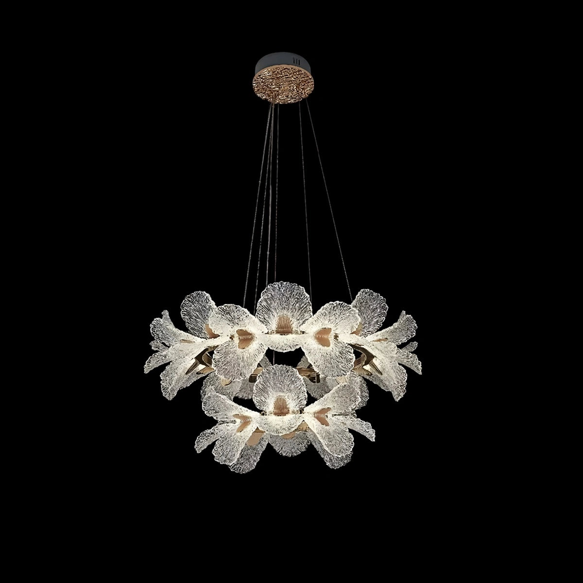 Antizer French Style Light Luxury Flower Chandelier