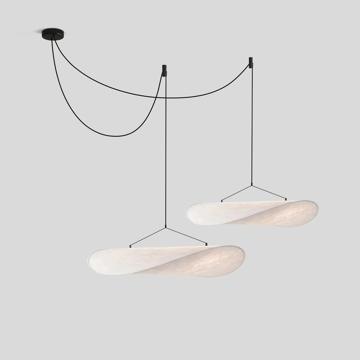 Antizer Zen Art Cloud Shape Silk Pendant Light for Living Room