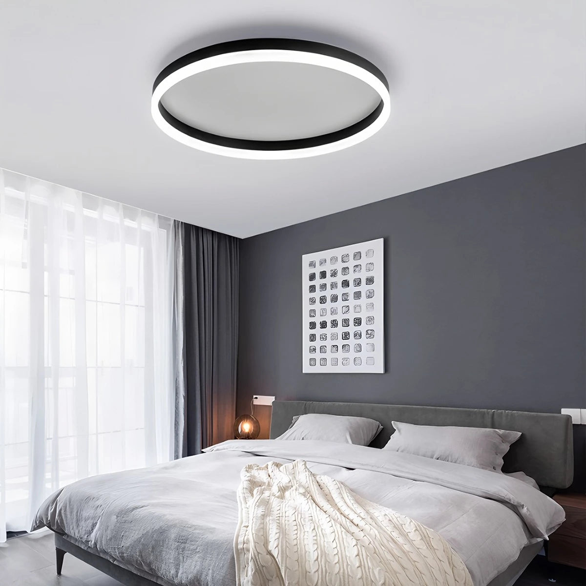 Antizer Nordic Circular LED Ceiling Lamp for Bedroom