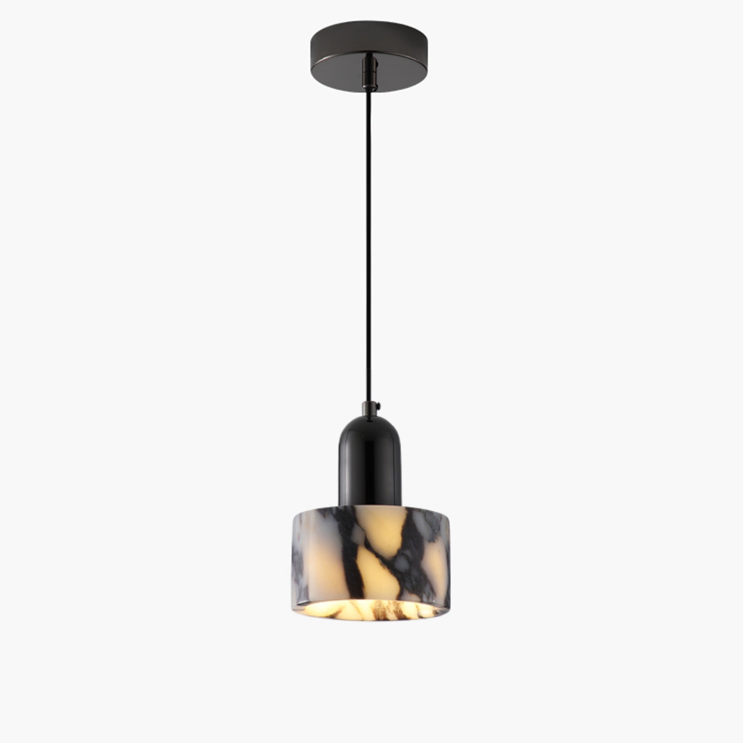Antizer Modern Black Dome Stone Pendant Light