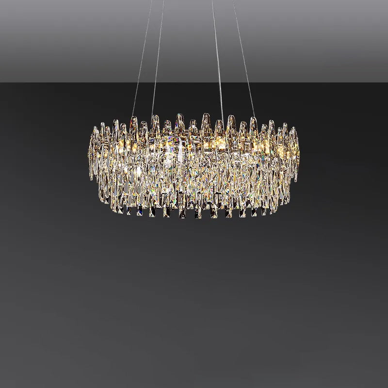 Antizer Luxury Tiered Crystal Chandelier