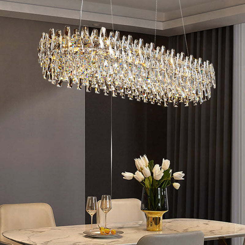 Antizer Luxury Tiered Crystal Chandelier