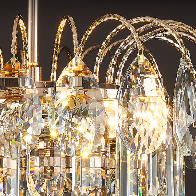 Antizer Luxury Small Crystal Tiered Chandelier