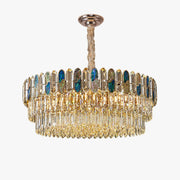 Antizer Luxury Shell Round Crystal Chandelier