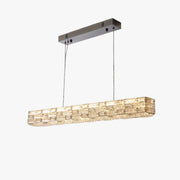 Antizer Modern Linear Rectangular Crystal Chandelier