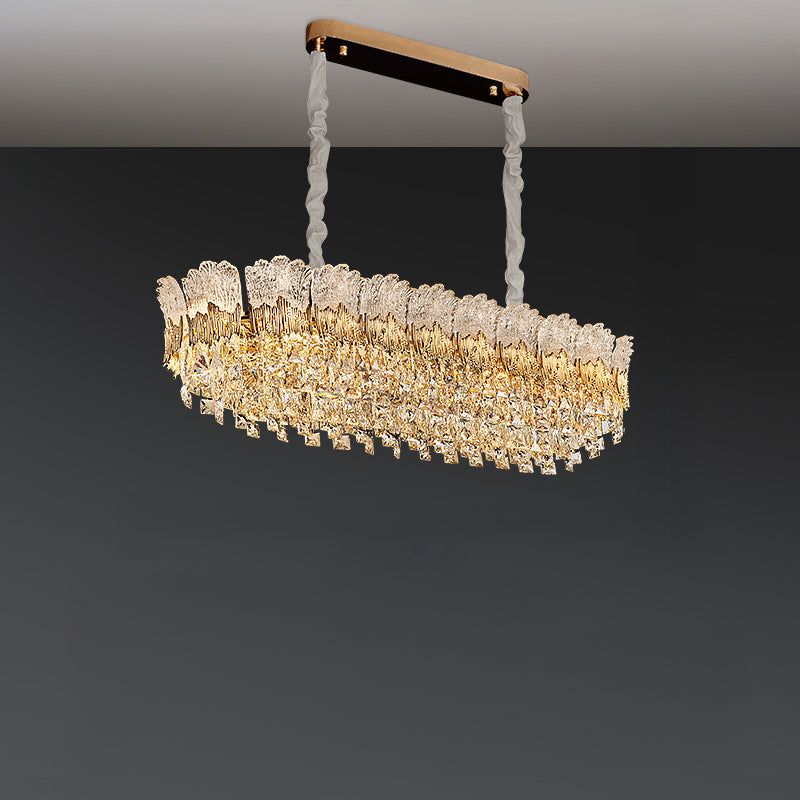 Antizer Luxury Art Tiered Crystal Chandelier