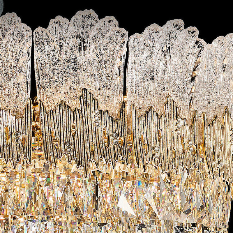 Antizer Luxury Art Tiered Crystal Chandelier