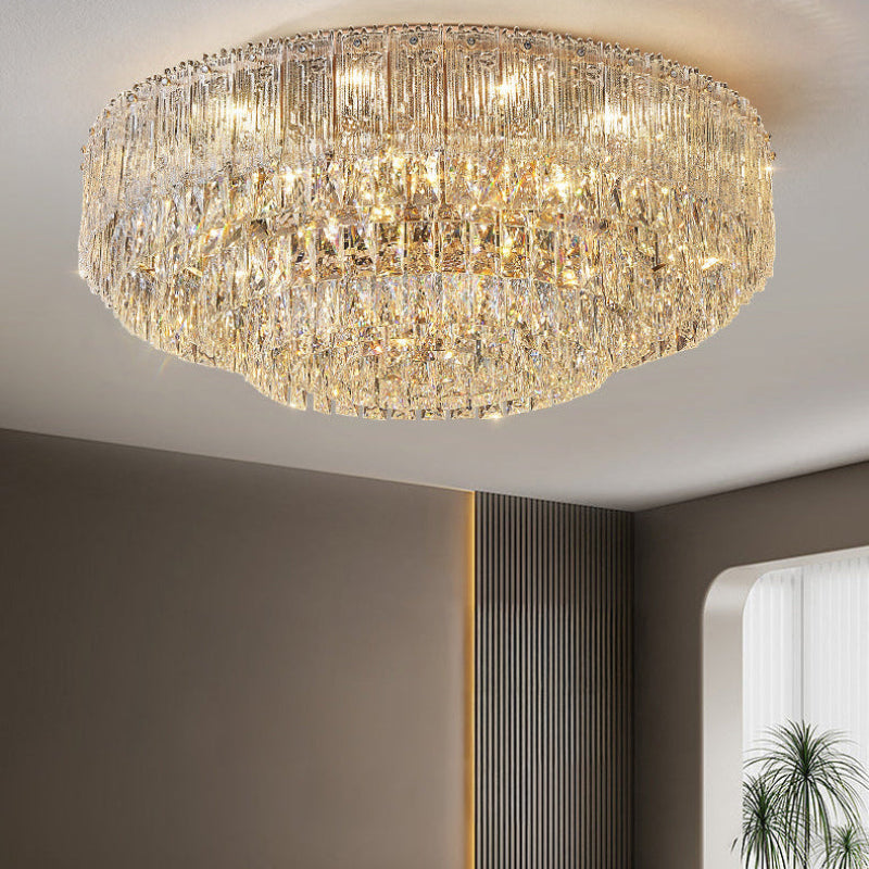 Antizer Luxury Large Crystal Tiered Ceiling Light