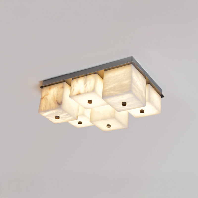 Antizer Modern Art Alabaster Square Ceiling Light