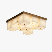 Antizer Modern Art Alabaster Square Ceiling Light